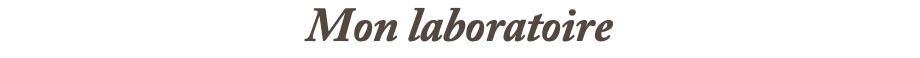 Mon laboratoire